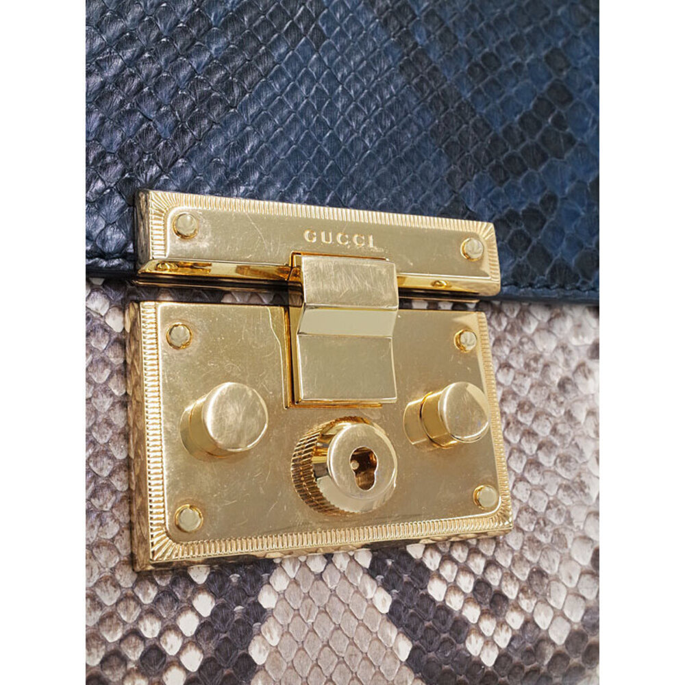 Gucci Padlock Python Chain Shoulder Bag - image 6